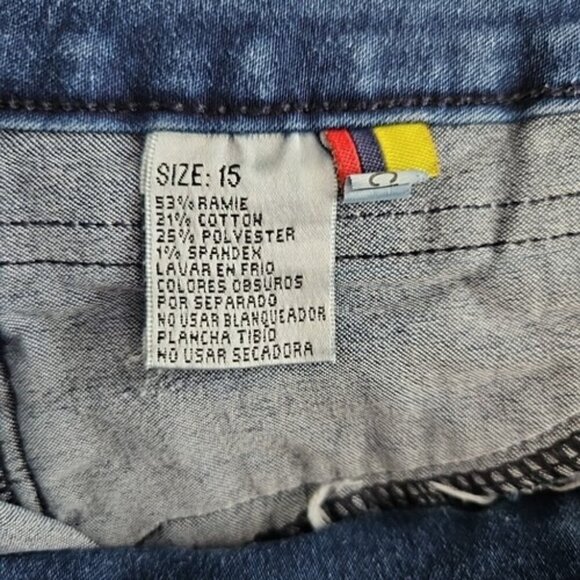 Tush Push Jeans Women's Size 15 (30x31) Rhinestone Sequin Embroidery Stretch - Picture 13 of 16